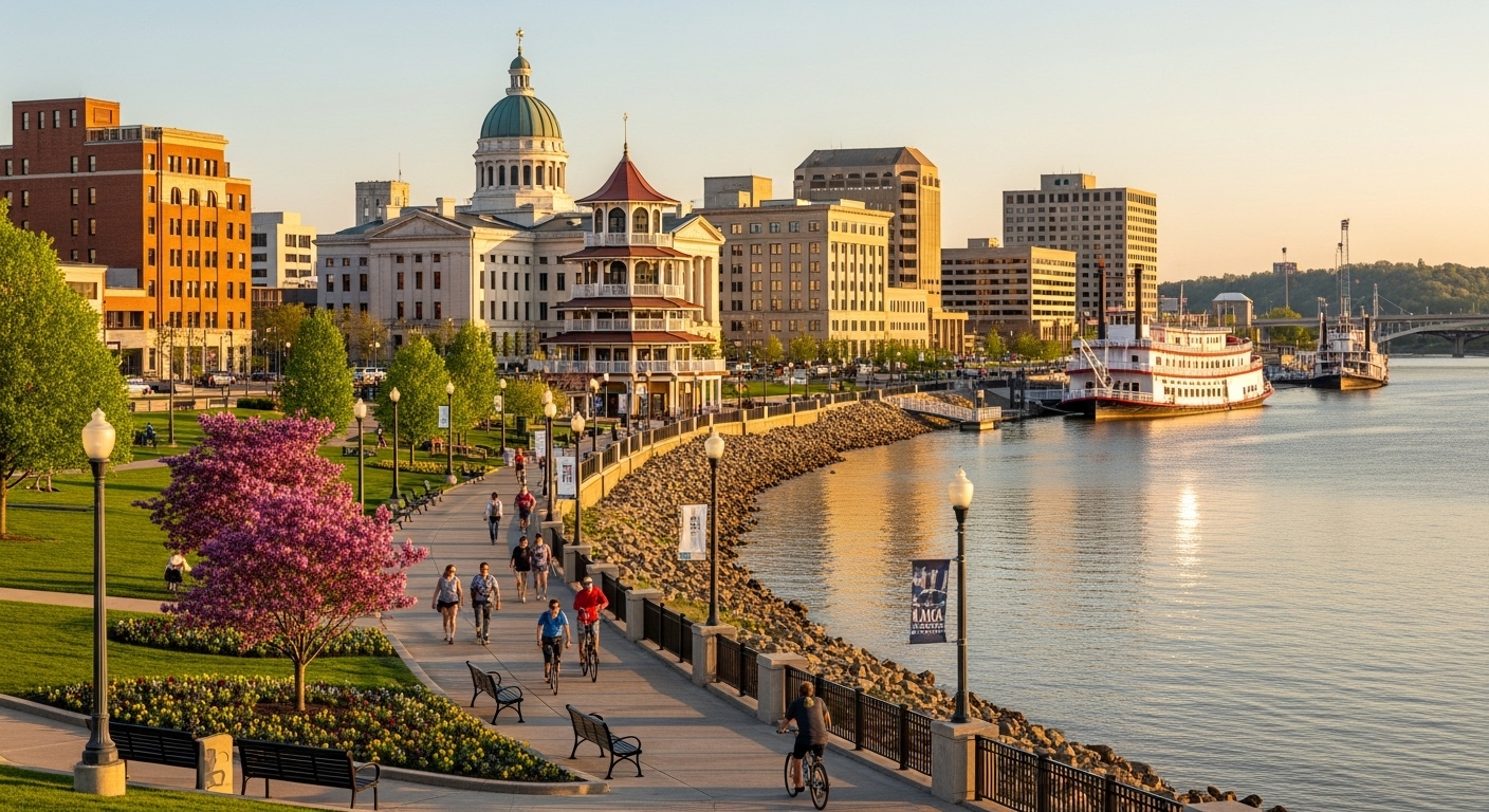 Evansville, Indiana cityscape