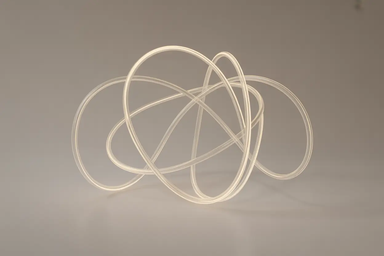 An abstract image showing intertwined lines of light, representing the complex thought patterns associated with a personality disorder.