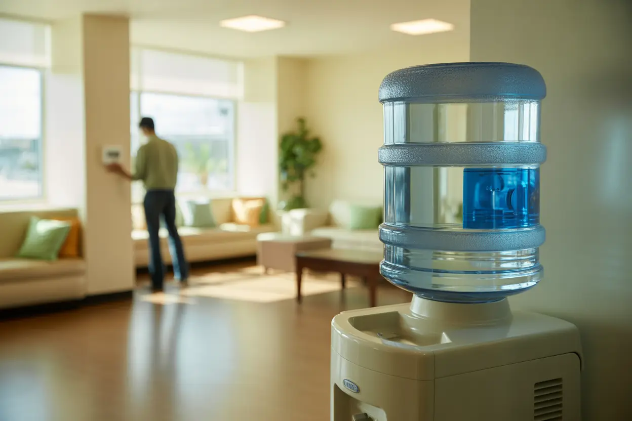 A serene and sunny lounge in an Indiana rehab center, creating a hopeful atmosphere for recovery.