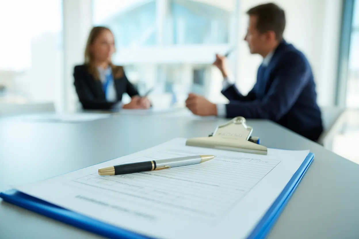 A clipboard with an assessment form on it, symbolizing a methodical and professional evaluation process.